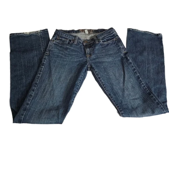 Abercrombie & Fitch Y2K Distressed Bootcut Jeans Sz 2 - Picture 1 of 6